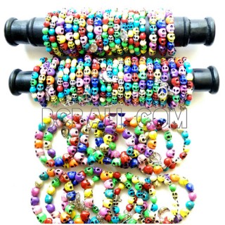 bracelets bead skull stretched fashion